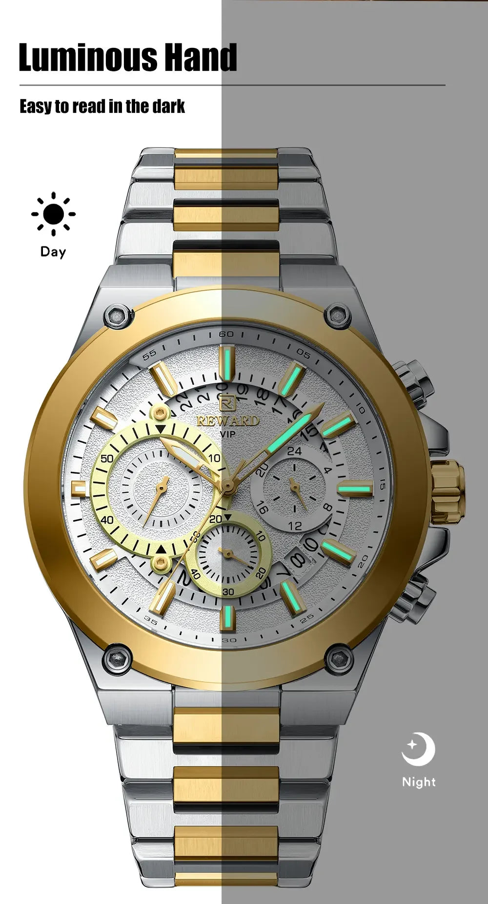 REWARD Watch Men New Arrival High Quality Stainless Steel Luxury Men's Watch