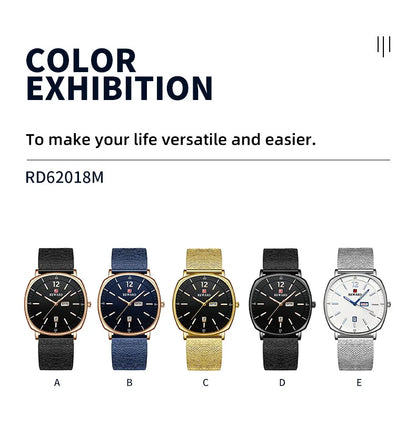 Check out the Reward New Arrivals waterproof simple quartz watches gift set, featuring two simple yet elegant watches made with high-quality alloy materials that are both durable and water-resistant.