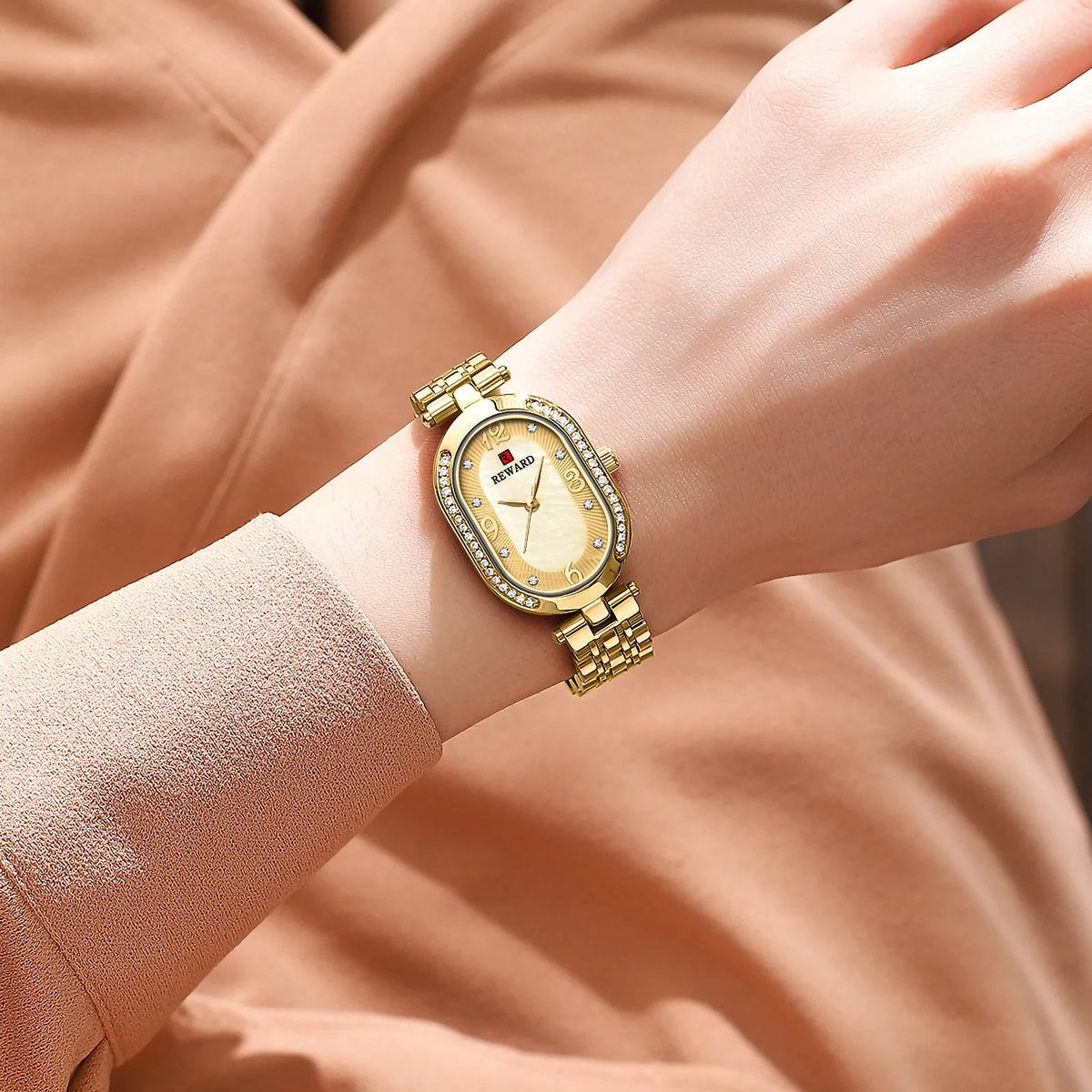 REWARD HOT Sale Women Watches Top Brand Luxury Stainless Steel Strap Wrist watch Female Quartz Ladies Watch Wife For Girl  RD21058L