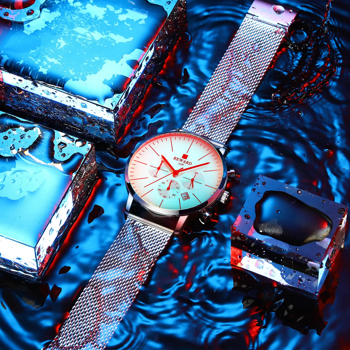 Reward New Arrival stainless steel waterproof luxury blue boys quartz watch Custom logo oem kids hand wristwatch hombre relojes RD82004M