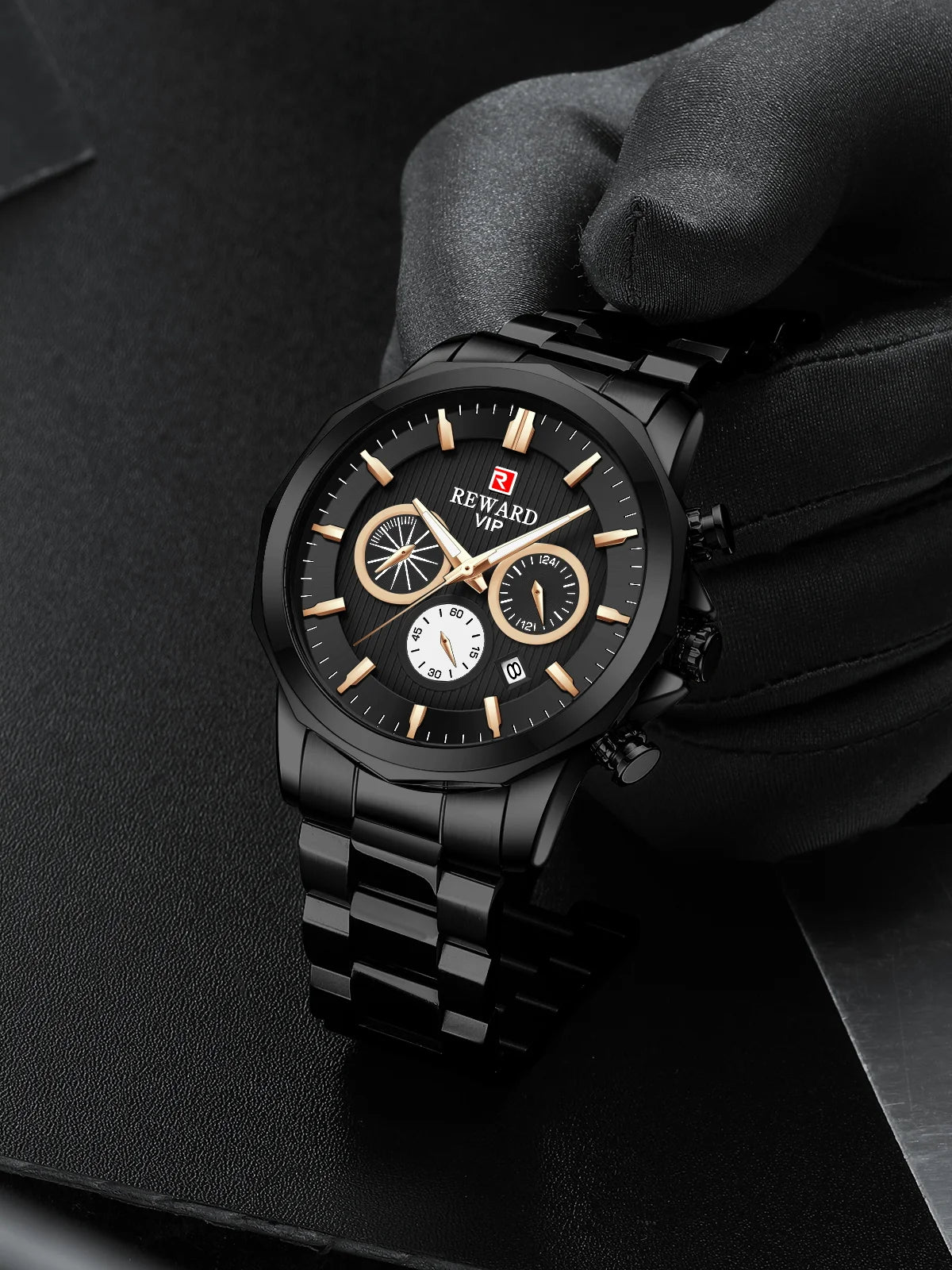 Reward New Arrivals luxury golden men Original Watches China manufacturer casual fashion stainless steel quartz watches montres RD81063M