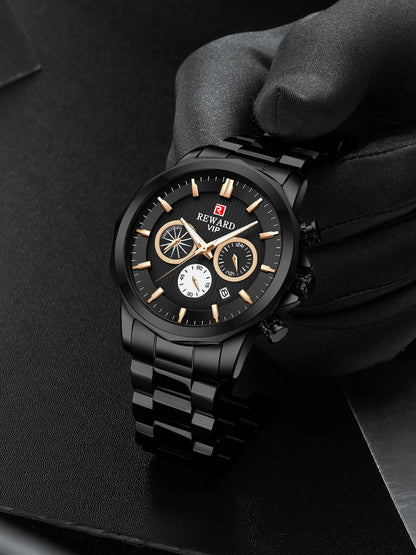 Reward New Arrivals luxury golden men Original Watches China manufacturer casual fashion stainless steel quartz watches montres RD81063M